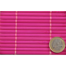 Tatami Bambou Fuschia 4.5mm sur Tissu 