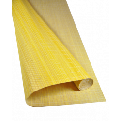 Yellow Tatami Bamboo mat Glued on textile 4.5 mm