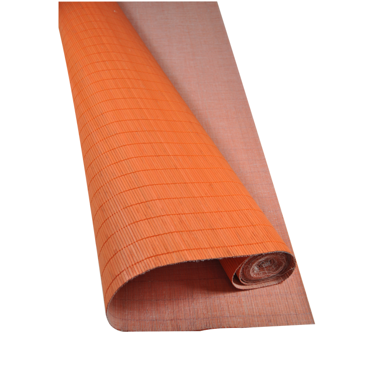 Orange Tatami Bamboo mat Glued on textile 4.5 mm