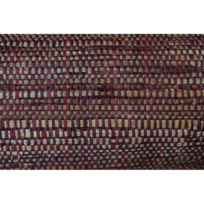 Tissage  Langarana Raphia et Banane Bordeaux -90cm