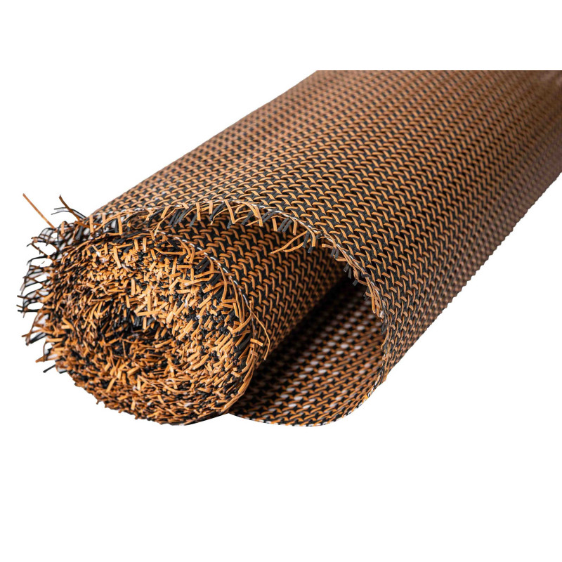 Cannage Francais Papier 1/2 Maille Noir et Caramel