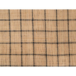 Tissage Rabane Raphia Langarana Carreaux Noir Naturel