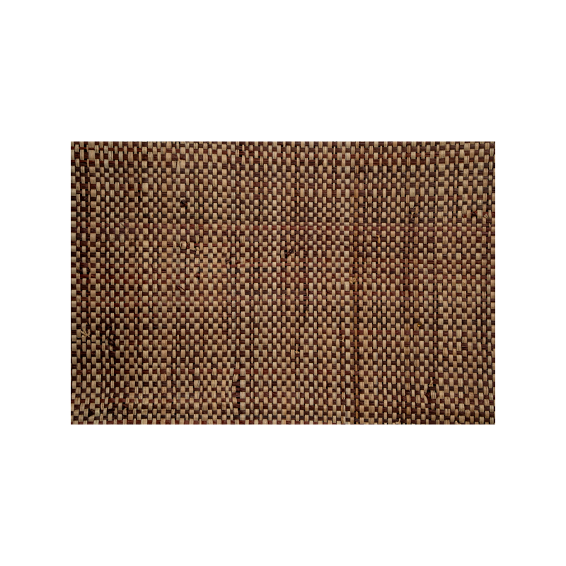 Mahogany and Natural Fine Raffia weaving