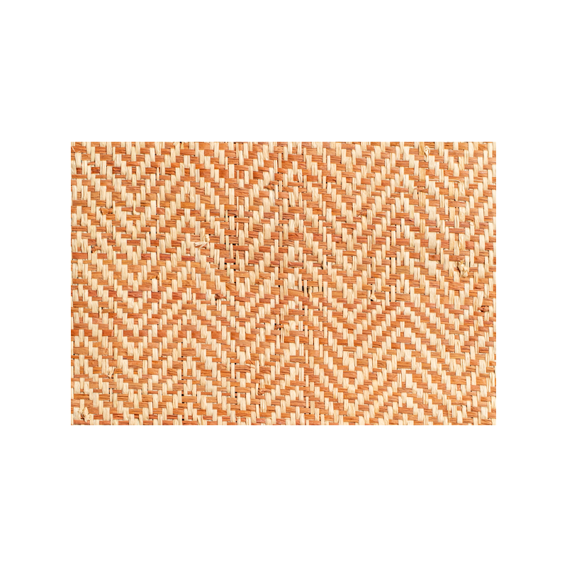 Tissage Raphia chevron- Naturel et Ambre