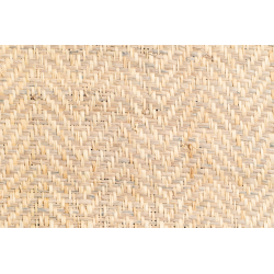 Natural & Coton  Herringbone Fine Raffia Weaving- 