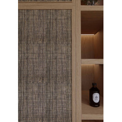 Natural & Charcoal fine Raffia weaving