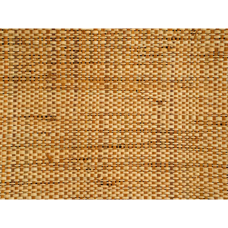 Tissage Raphia Bicolore Maille Fine-Naturel & Noisetier