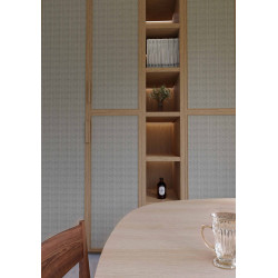 Natural & Smoke Herringbone Fine Raffia Weaving