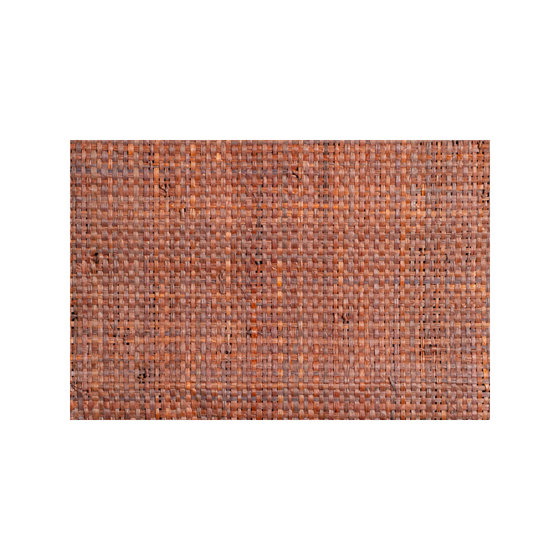 Tissage Raphia Uni Maille fine-Acajou