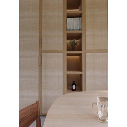 Plain Natural raffia weaving for home décoration in linen color