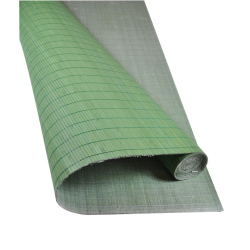 Bamboo mat Glued on textile 7mm Green color 