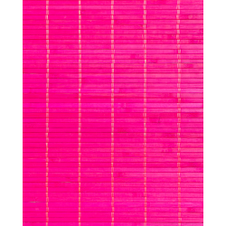 Natte Bambou Fuschia 7mm sur Tissu   