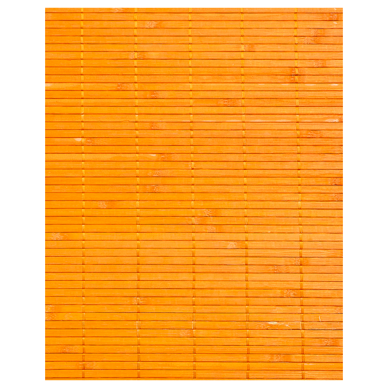 Natte Bambou Orange 7mm sur Tissu