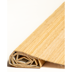 Natte Bambou Latte Droite 50mm Fumée sur Tissu