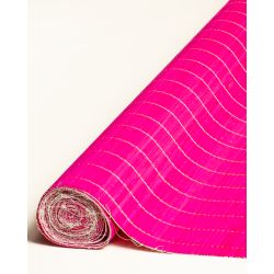 Natte Bambou Fuschia 7mm sur Tissu   