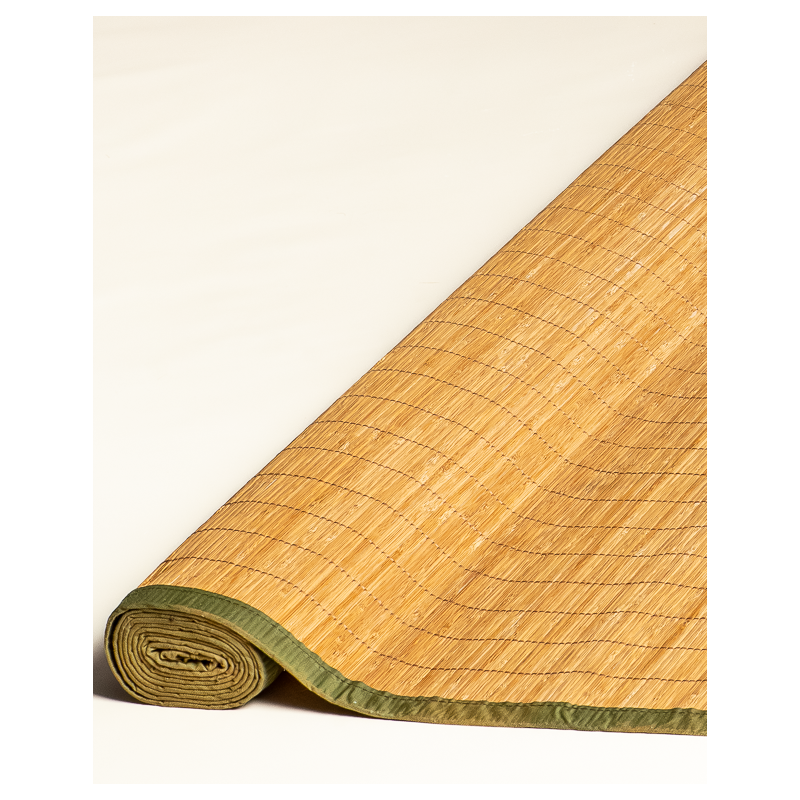 Carpet Bamboo mat Brown fringe 