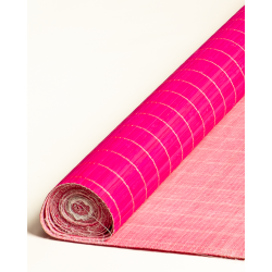 Natte Bambou Fuschia 7mm sur Tissu   