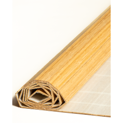 Natte Bambou Latte Droite 50mm Fumée sur Tissu