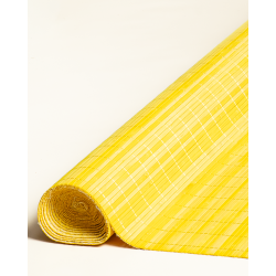 Natte Bambou Jaune 7mm sur Tissu  