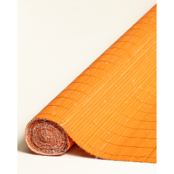 Natte Bambou Orange 7mm sur Tissu