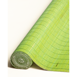 Natte Bambou Vert Anis 7mm sur Tissu