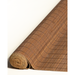 Wengé Tatami Bamboo mat 4.5 mm Glued on textile