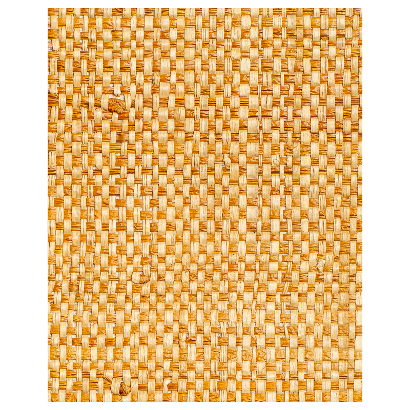 Natural & Amber Two-Tone Raffia Wall Covering