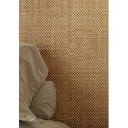 Natural & Amber Two-Tone Raffia Wall Covering