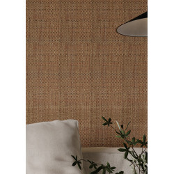 Natural & Sandalwood Two-Tone Raffia Wall Covering
