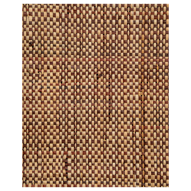 Mahogany and Natural Fine Raffia weaving