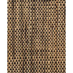 Tissage Raphia Bicolore Maille Fine-Naturel & Charbon