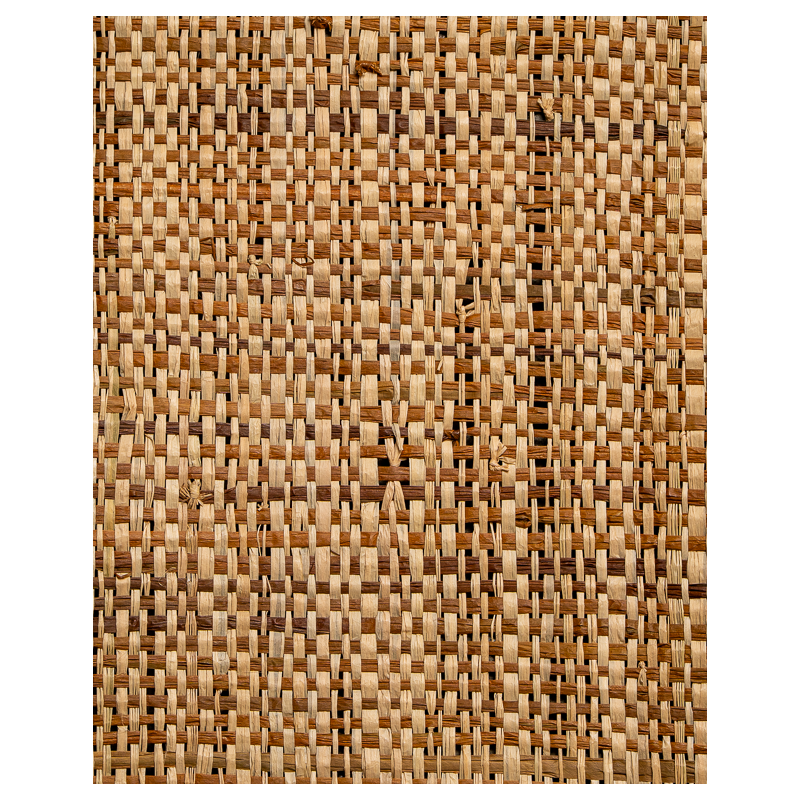 Natural & chestnut fine Raffia weaving