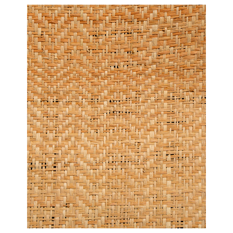 Natural and Rattan color Herringbone Fine Raffia Weaving