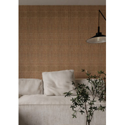Tissage Raphia Bicolore Maille fine- Naturel & Santal