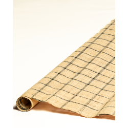 Tissage Rabane Raphia Langarana Carreaux Noir Naturel