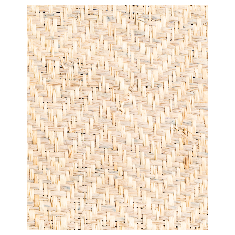 Tissage Raphia Chevron- Naturel et Coton