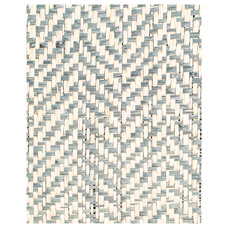Tissage Raphia Chevron-Naturel et Fumée