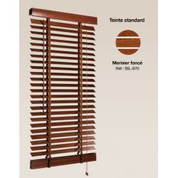 dark wild cherry Wood Blind slat 50mm 