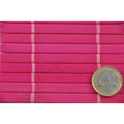 Natte Bambou Fuschia 7mm sur Tissu   