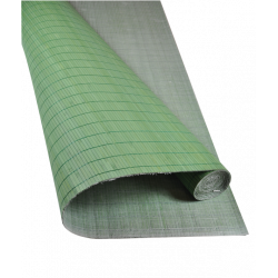 Bamboo mat Glued on textile 7mm Green color 